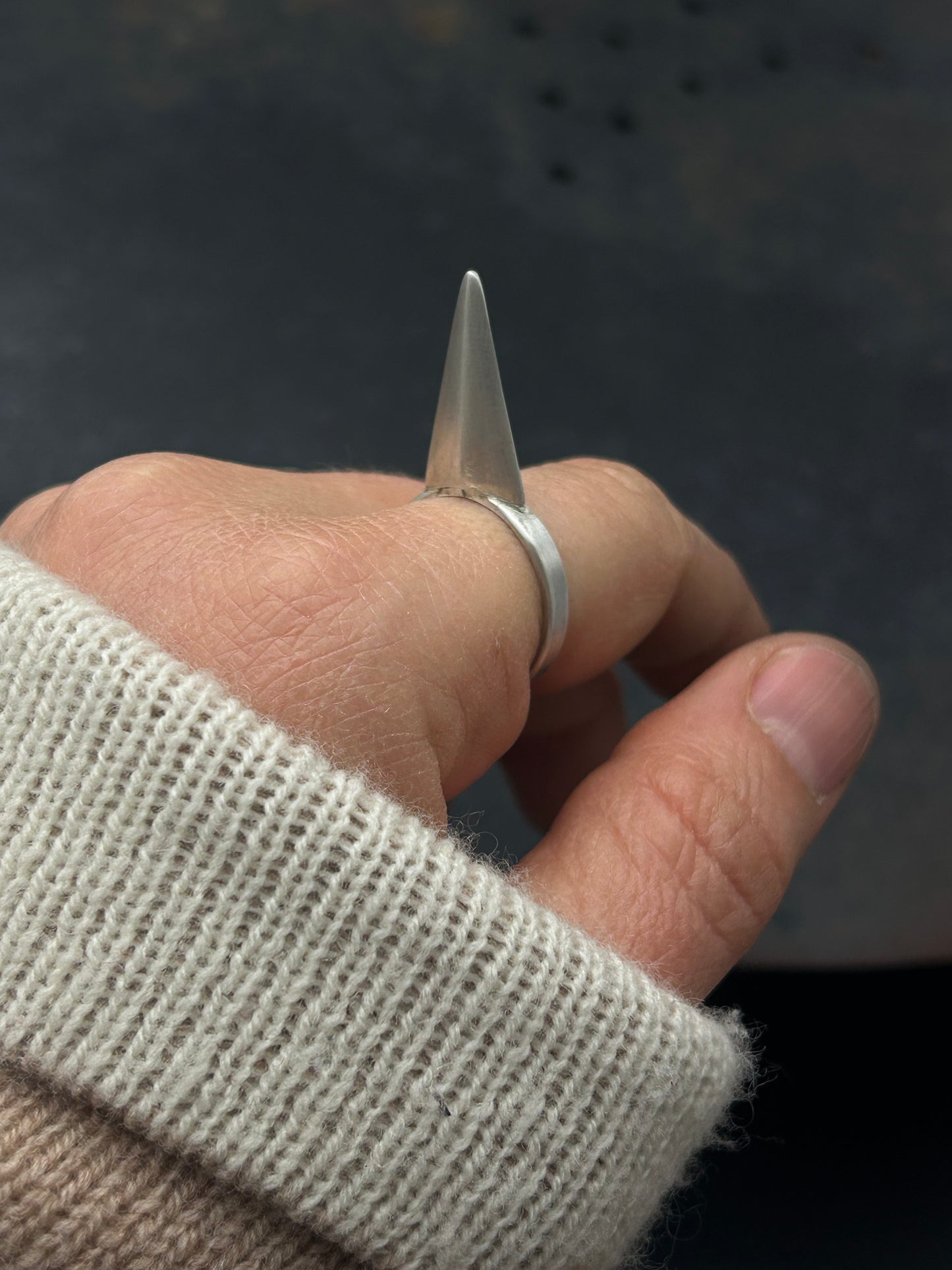 Sterling Silver Spike Ring