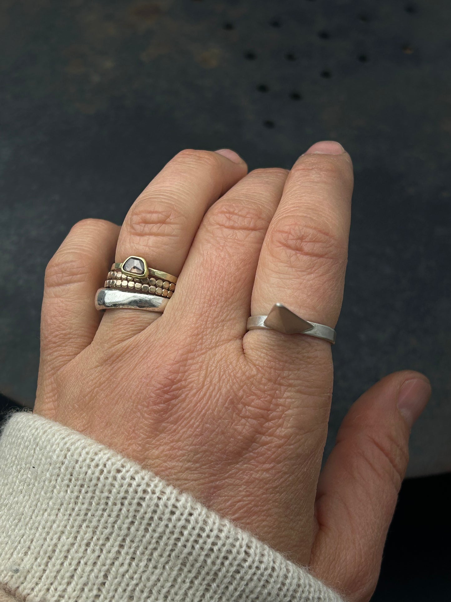 Sterling Silver Spike Ring