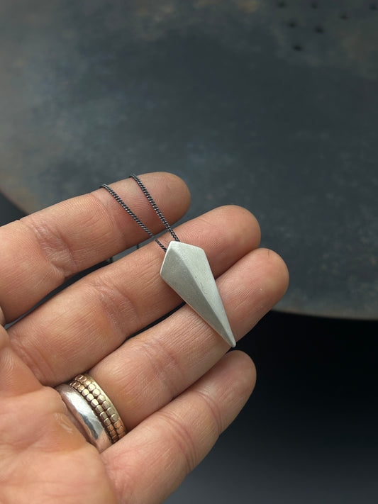 Sterling Silver Shield Necklace