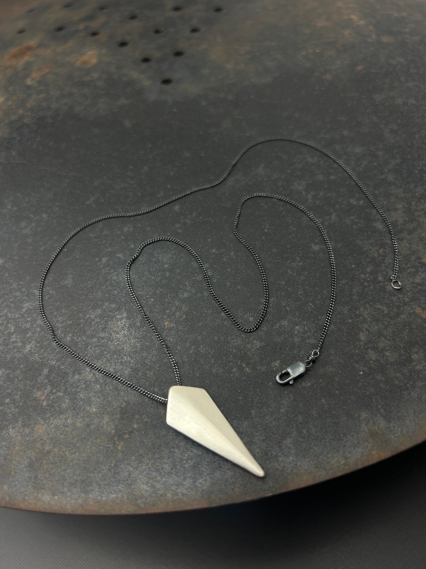 Sterling Silver Shield Necklace