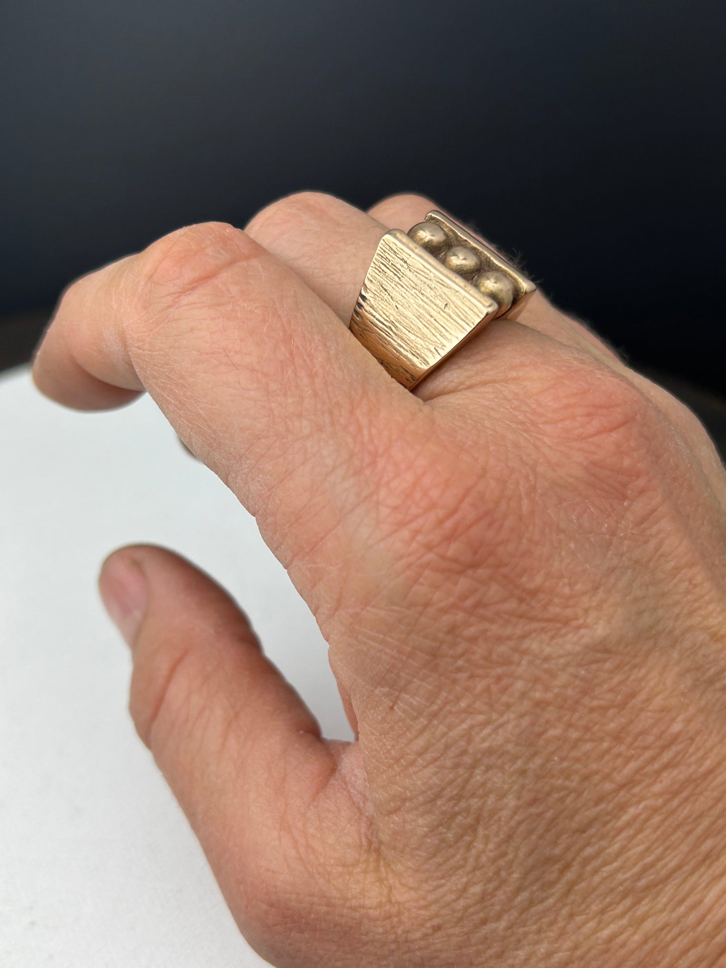 Three Dots Signet Ring