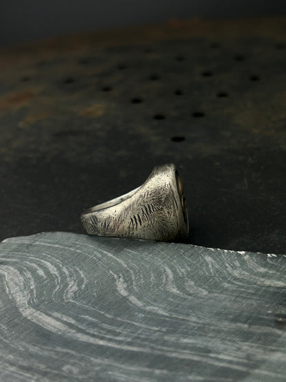 Mixed Metal Memento Mori Ring
