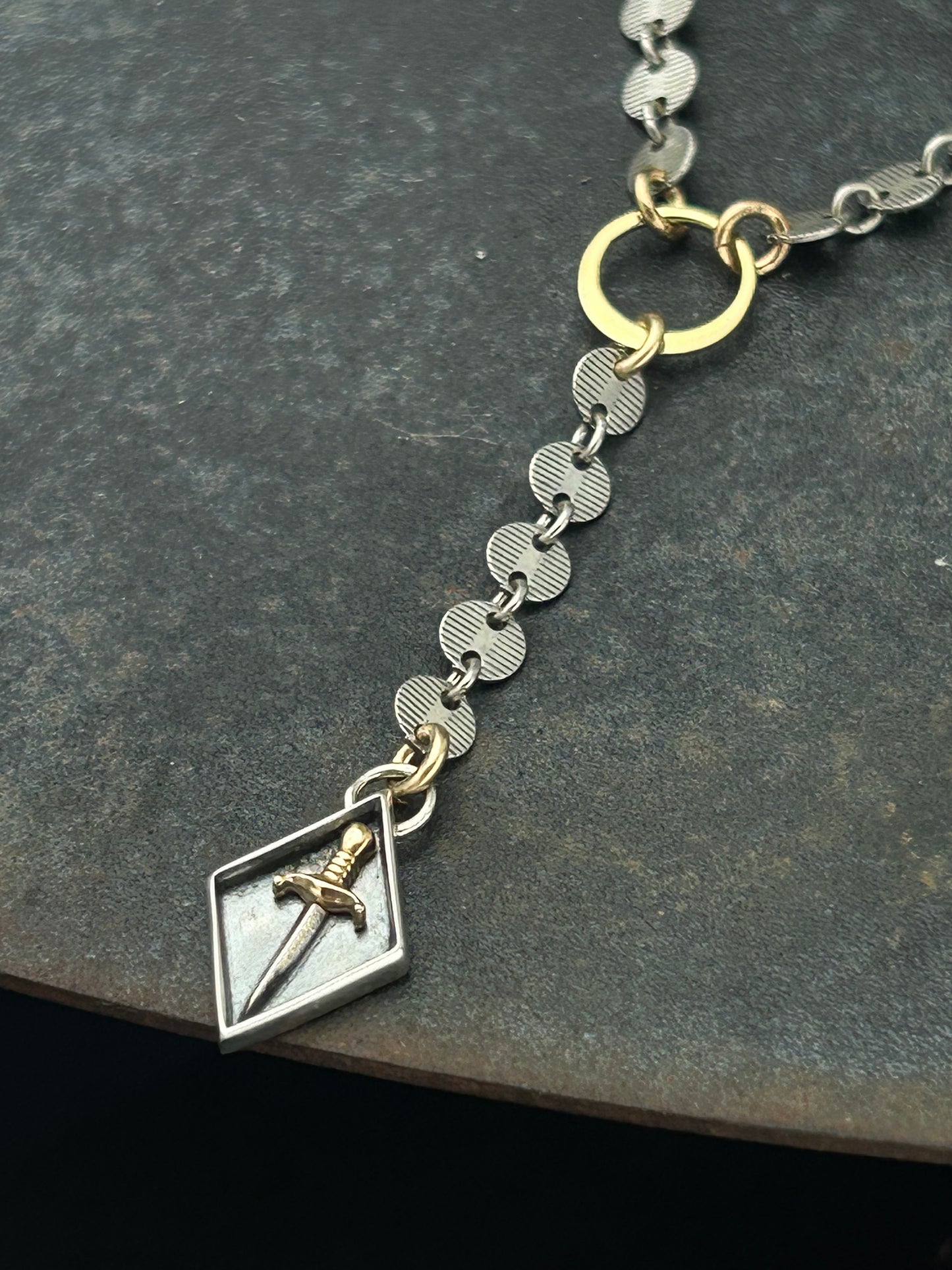 Sterling Silver Dagger Y Necklace