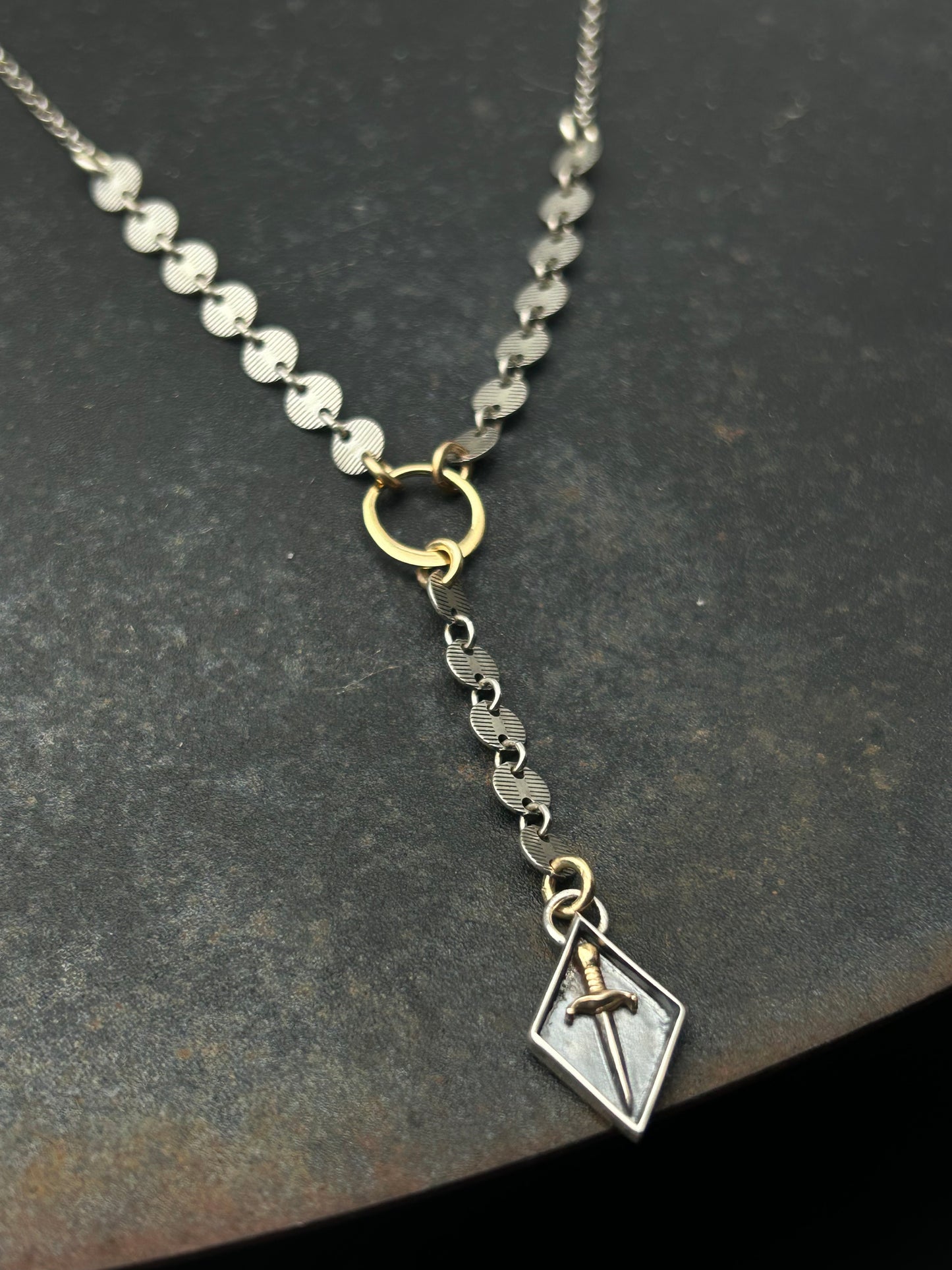 Sterling Silver Dagger Y Necklace