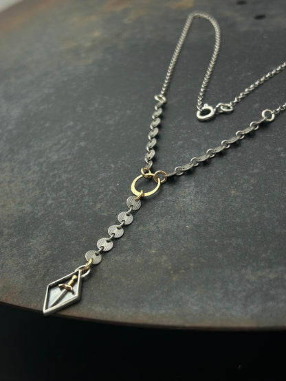 Sterling Silver Dagger Y Necklace