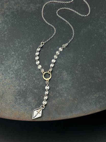 Sterling Silver Dagger Y Necklace