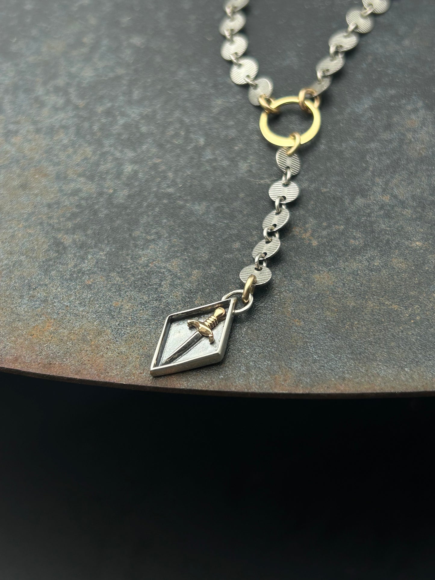 Sterling Silver Dagger Y Necklace